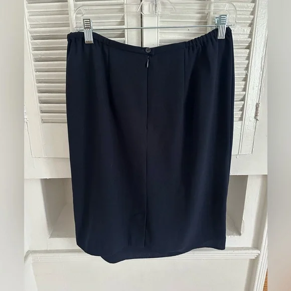 Vintage Navy Suit Skirt - Picture 2 of 5